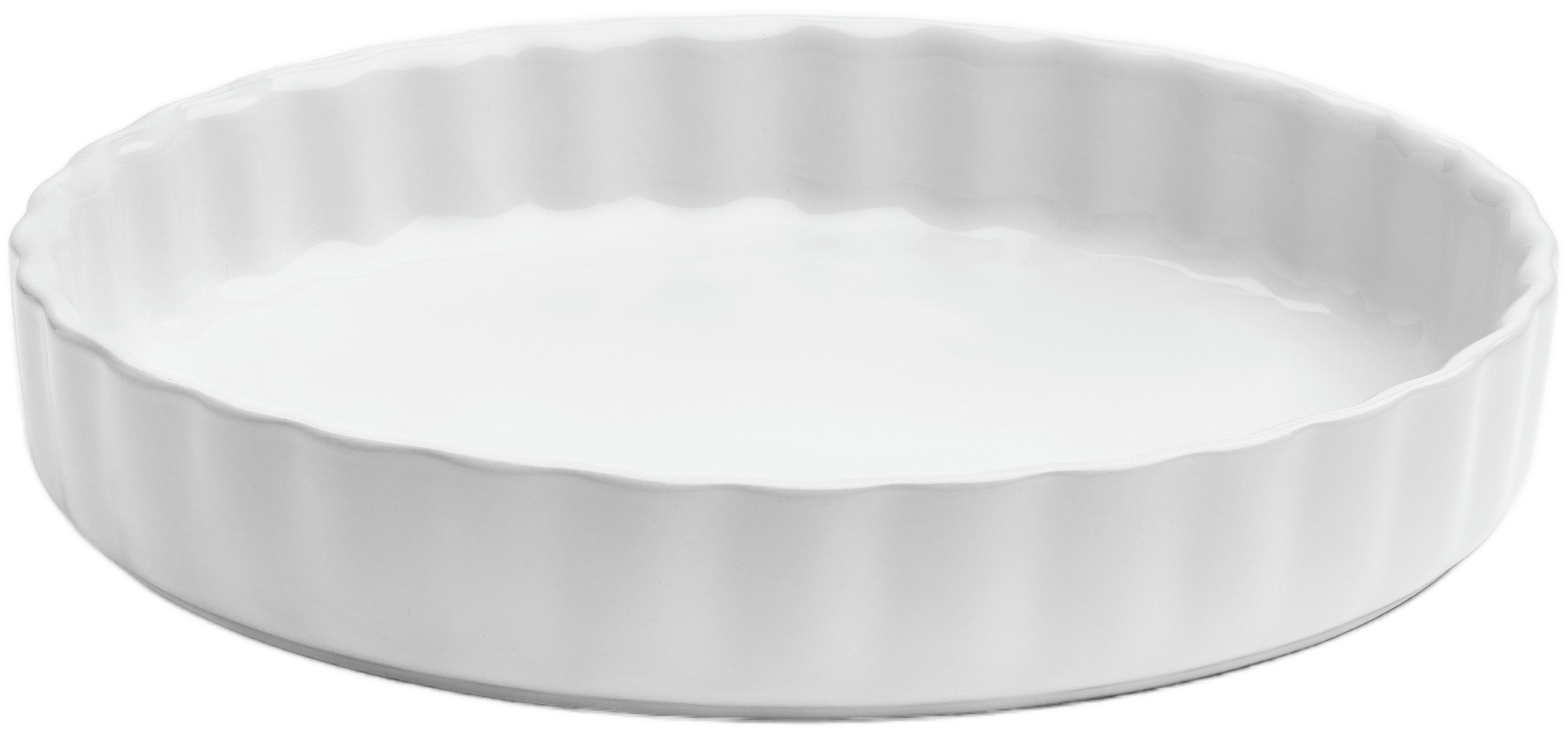 van Well Tarteform Backform mit Rillenstruktur, Ø 26 cm, aus Steingut, (1-tlg), backofenfest bis 280 °C, spülmaschinenfest