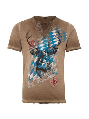 Hangowear T-Shirt Trachten T-Shirt FERDI Bavaria braun