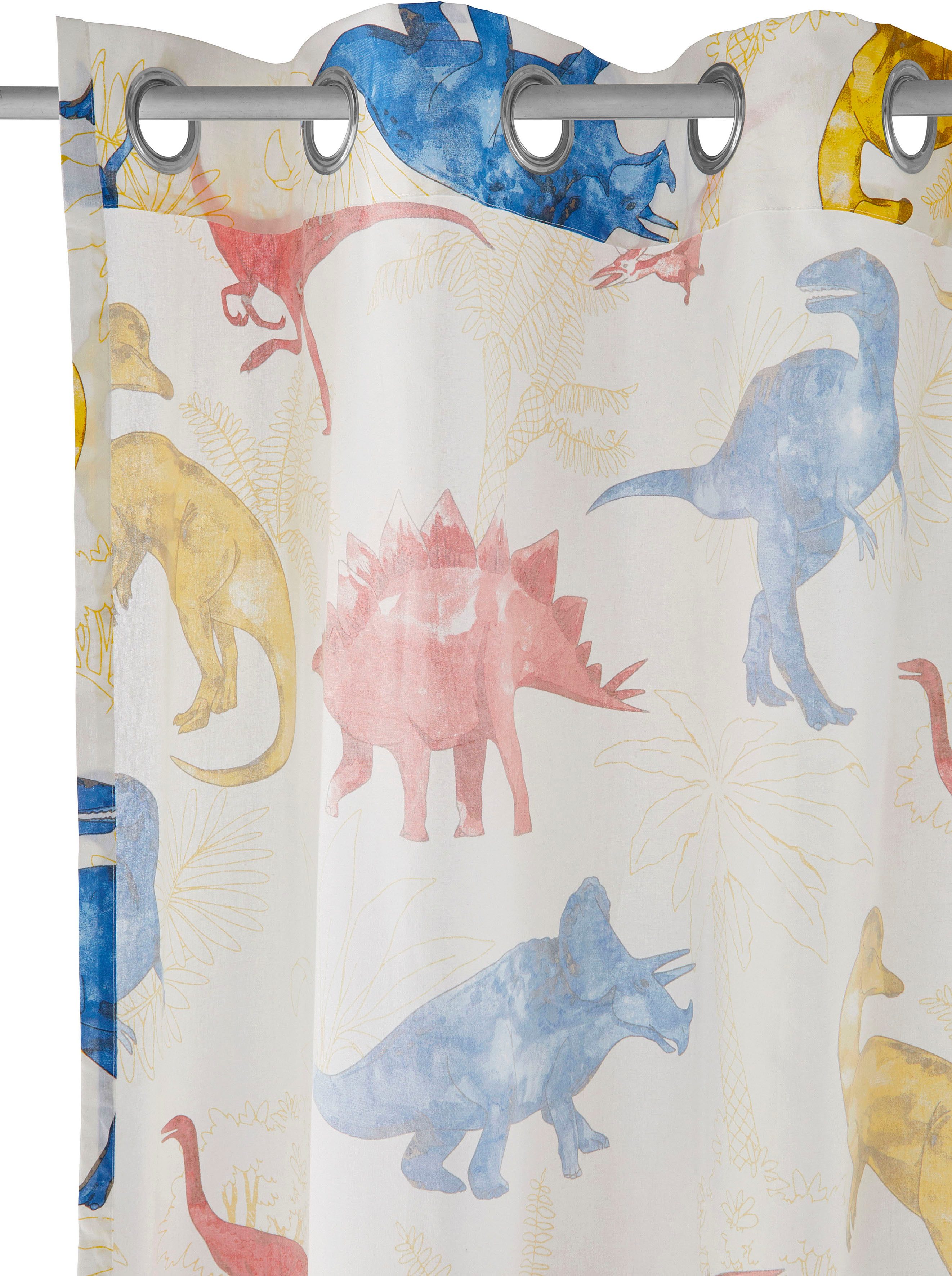OTTO home Gardine DINO (1 St), Ösen, halbtransparent, Polyester, Kindergard günstig online kaufen