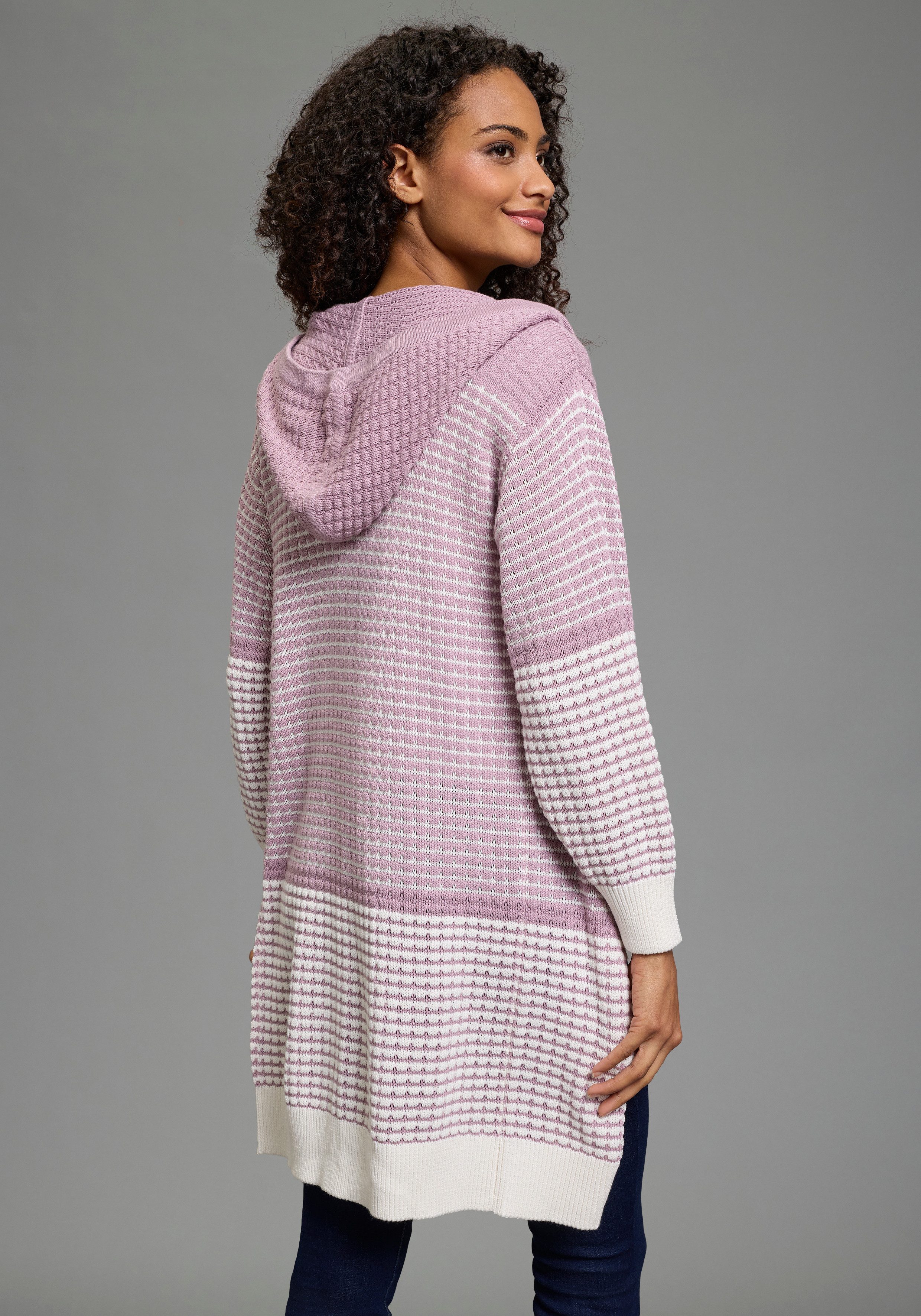 KangaROOS Kapuzenstrickjacke mit angesagtem Strickmuster günstig online kaufen