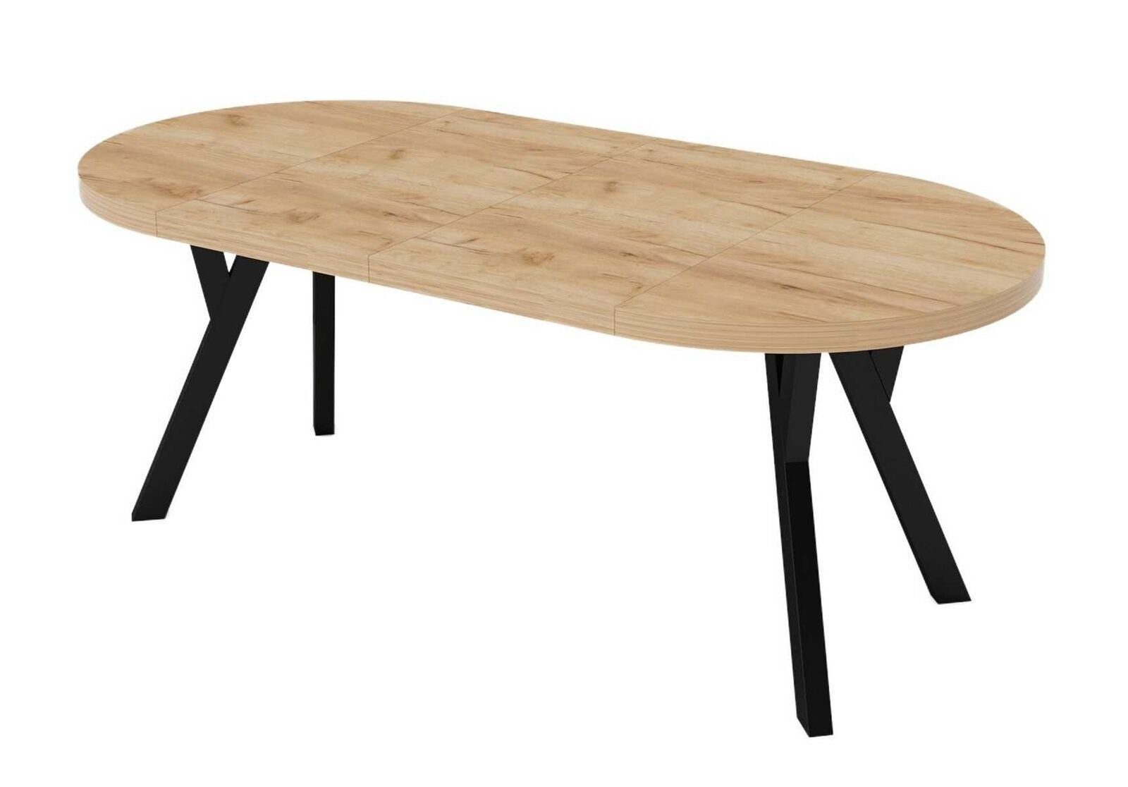 Esstisch Design Natur Runden Möbel Tische Esstisch) (1-St., Neu Esstisch Esszimmer Tische Holz Modern JVmoebel