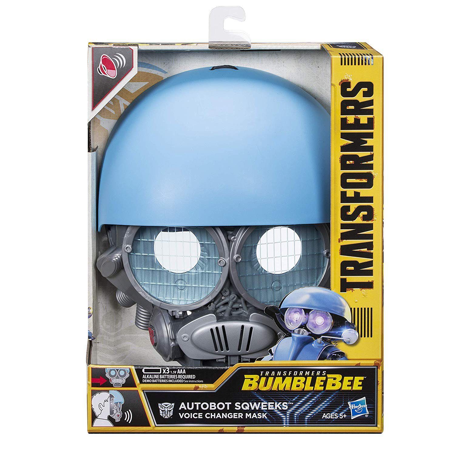 Hasbro Verkleidungsmaske Maske mit Stimmveränderer Autobot Sqweeks, Diese Maske mit Film-Soundeffekten lässt jeden wie Sqweeks klingen.