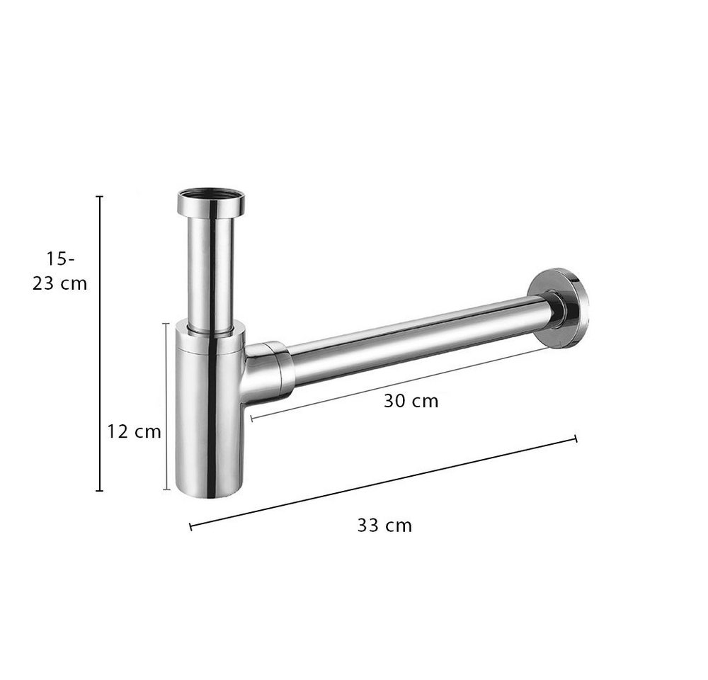 Thumbnail - Aloni Siphon TM95601-MB, (1-tlg), Aloni Messing/Edelstahl schwarz matt Siphon 1 1/4"