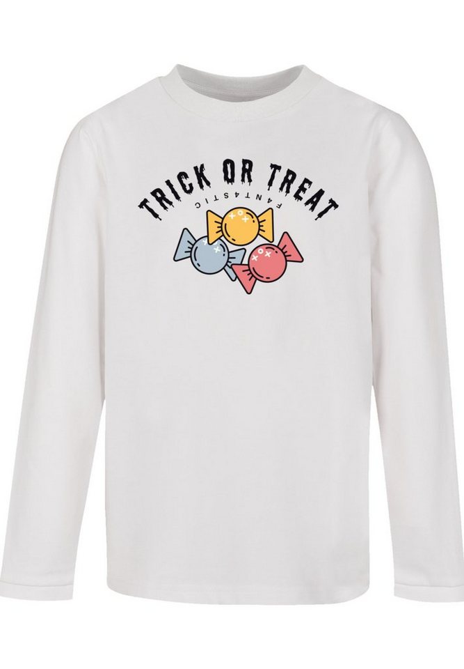 Or F4NT4STIC Sehr T-Shirt Treat Baumwollstoff Trick Print, weicher Tragekomfort mit Halloween hohem