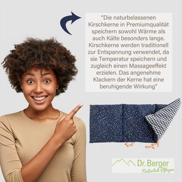Dr. Berger Kirschkernkissen Dr. Berger 3-Kammer-Kirschkernkissen Tupfendruck Blau 50 x 20 cm