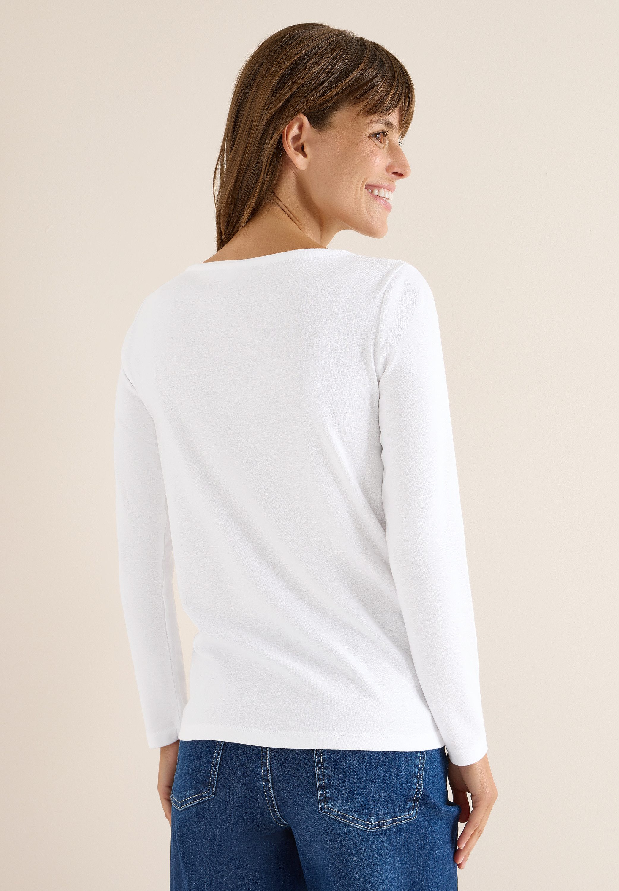 CECIL Langarmshirt aus reiner Baumwolle günstig online kaufen