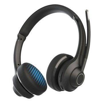 SonidoLab Vibe Wireless-Headset (55 Stunden Bluetooth-Laufzeit, Doppelte Konnektivität, Klare Anrufe, Schneller Stummschaltungsindikator, Vibe On-Ear Headset Kopfhörer)