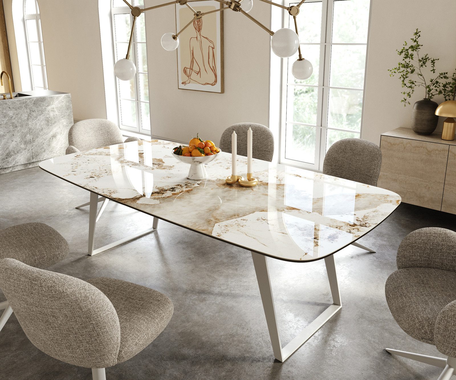 Beige Keramik Esstische online kaufen