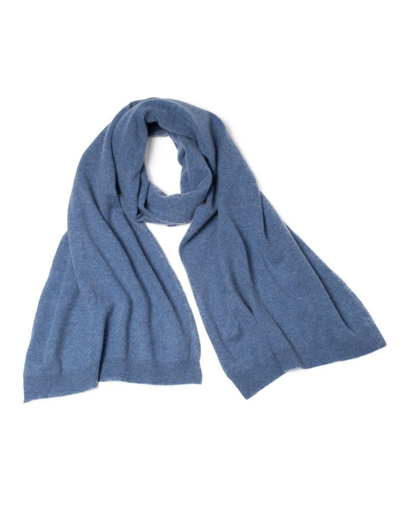 MayTree Kaschmirschal Warmer breiter Kaschmirschal Unisex, Steinblau, (Stück, 1-St), 100% Kaschmir – Bild 3 von 5