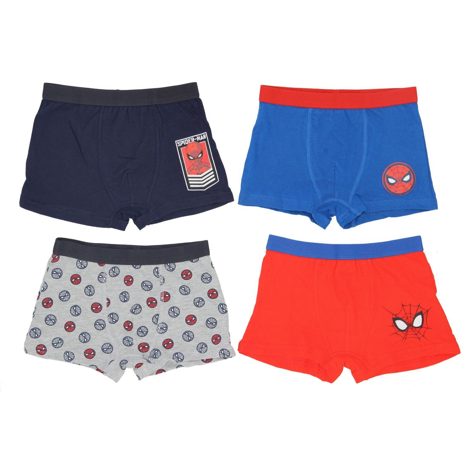 Boxershorts Spiderman 4-Pack Boxershorts Unterwäsche aus 100% Baumwolle