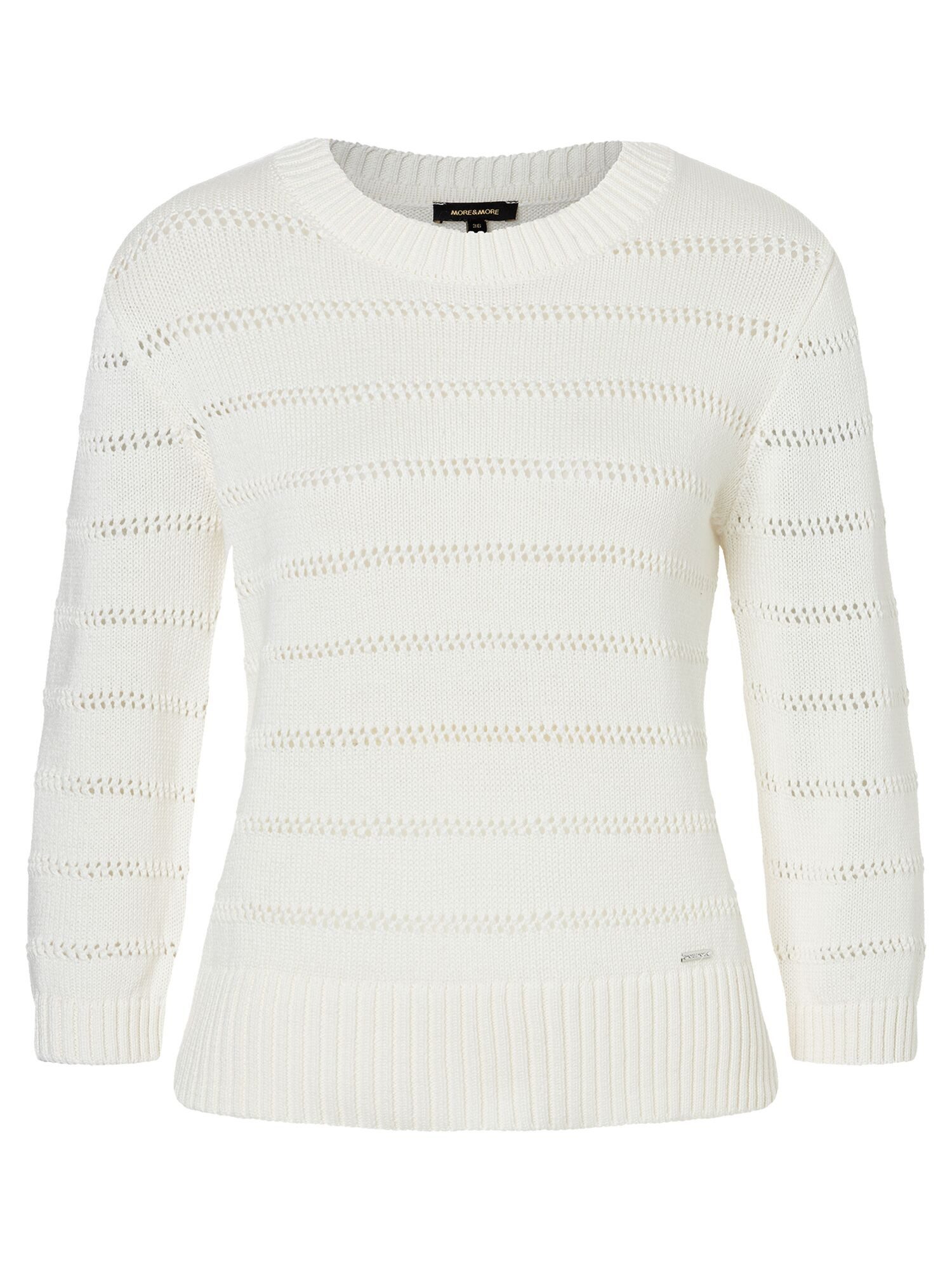 Rundhalspullover Ajourpullover