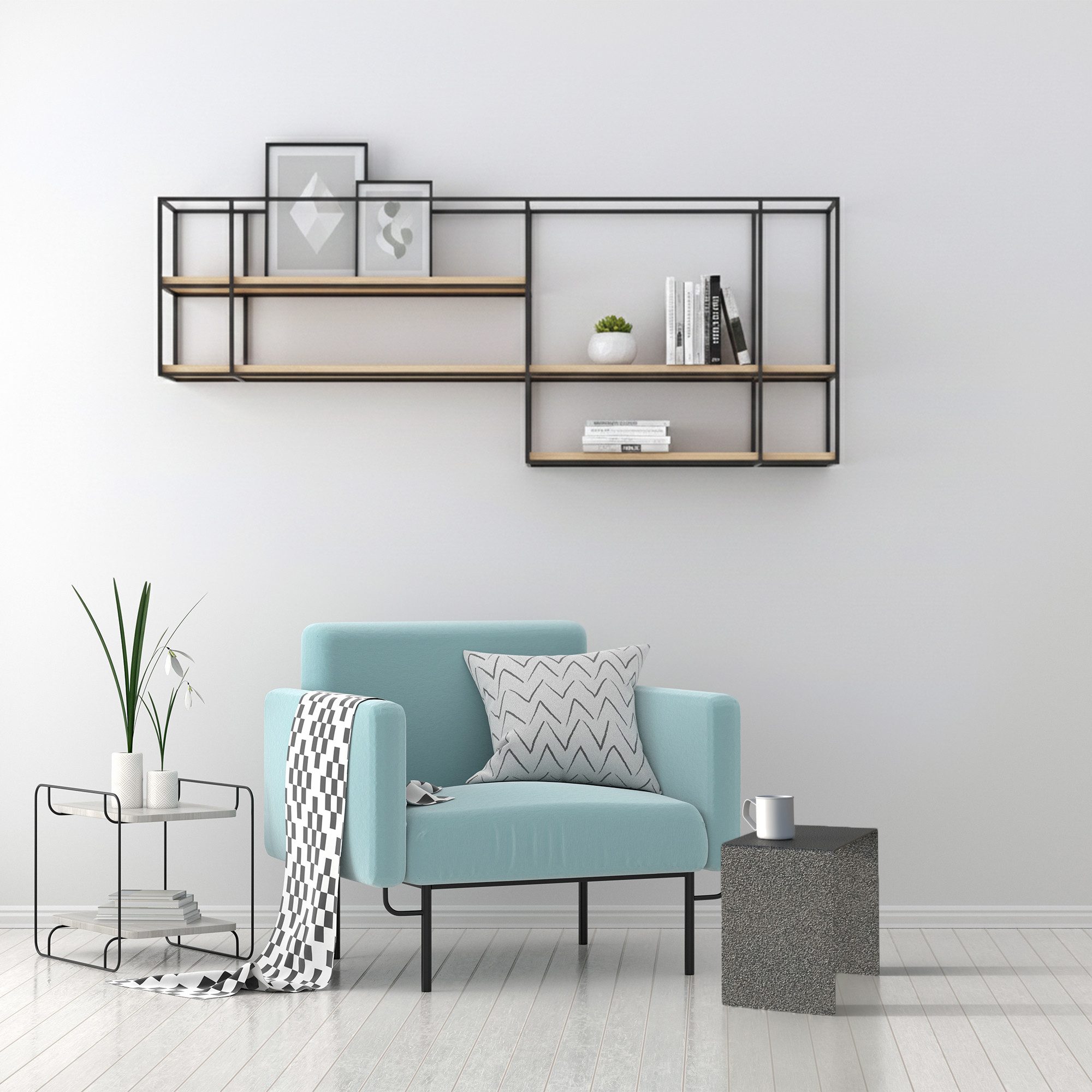 tuning-art Beistelltisch Berlin-50 Beistelltisch Metall pulverbeschichtet Couchtisch