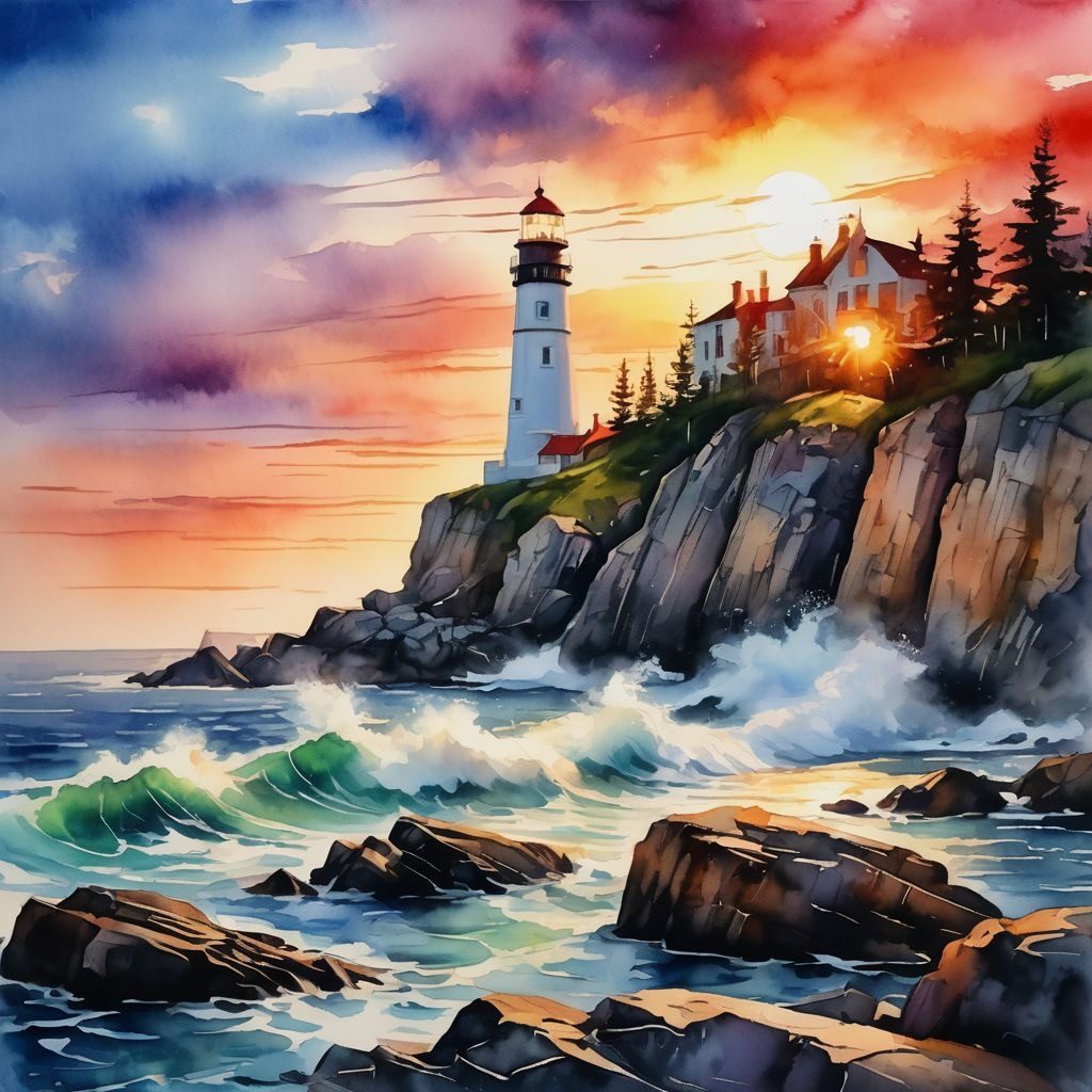 Rötting Design Malen nach Zahlen Diamond Painting Set 5D DIY Motiv verschiedene LEUCHTTURM Motive (Komplett-Set, Vollbild), Diamond Painting Vollbild, Vollständiges Zubehörpaket