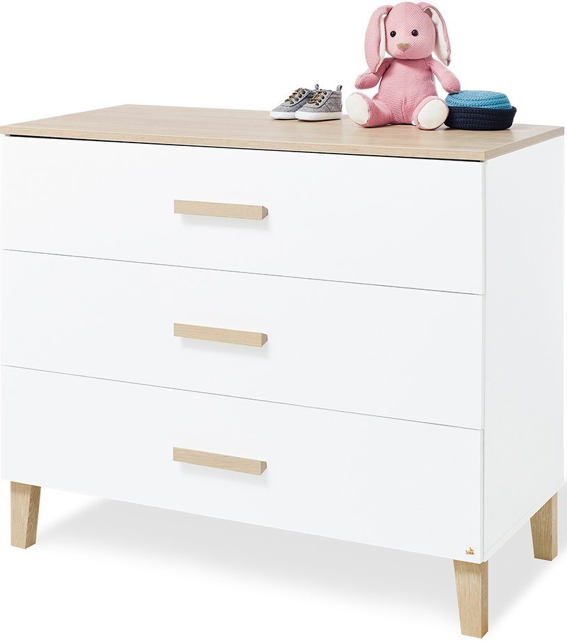 Wickelkommode), breit; Pinolino® (Set, 3-St., mit Schrank, Kinderbett, Lumi, Babyzimmer-Komplettset Kinderbett,