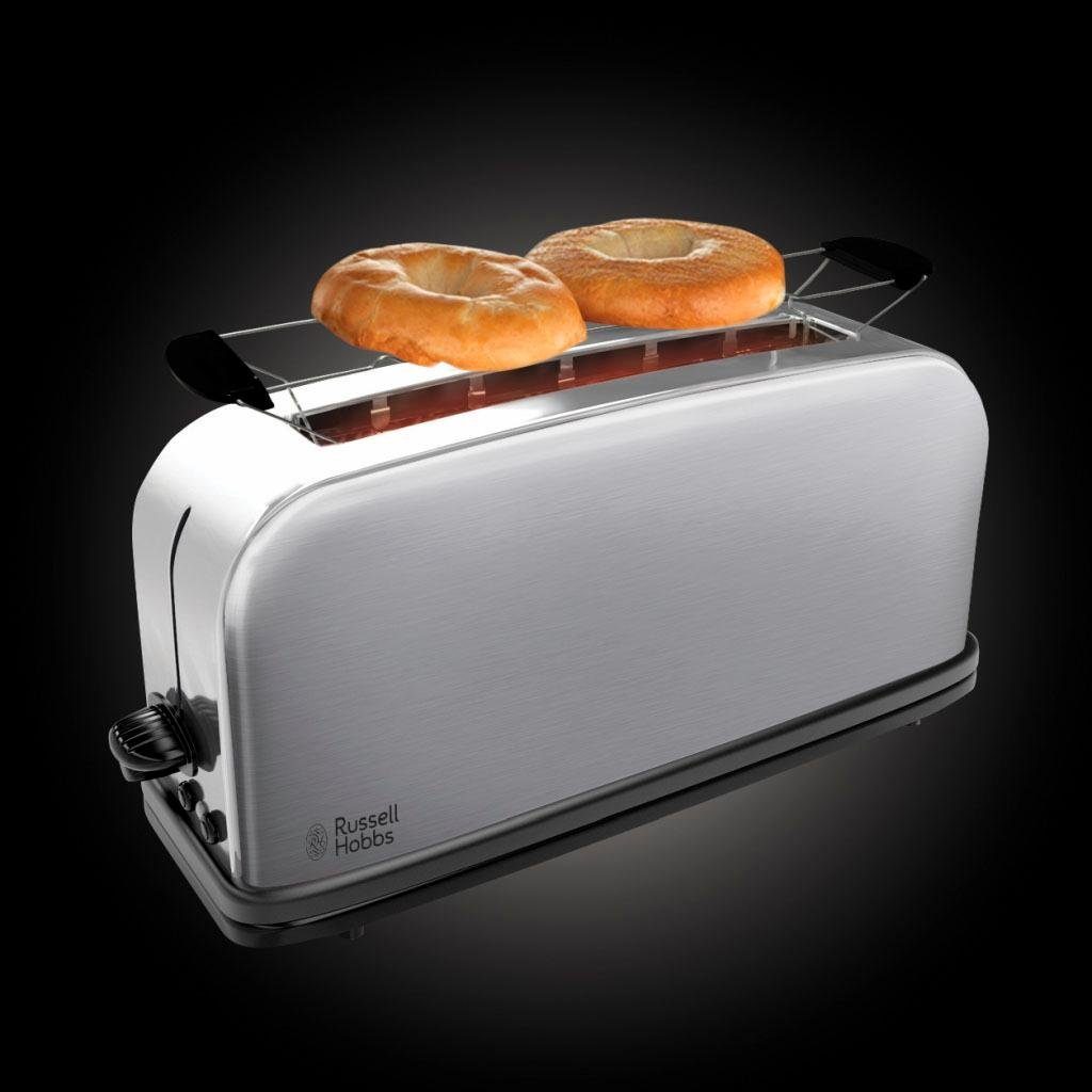 Toastschlitz 1 RUSSELL Scheiben, 2 breiter 1000 Adventure und Extra Hebefunktion Toaster mit Schlitz, W, für autom. langer HOBBS Brotzentrierung 21396-56,