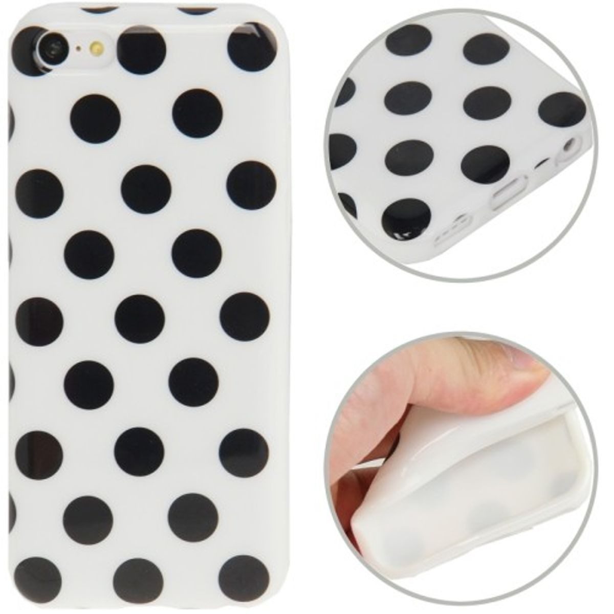 König Design Handyhülle Apple iPhone 5c, Apple iPhone 5c Handyhülle Backcover Weiß