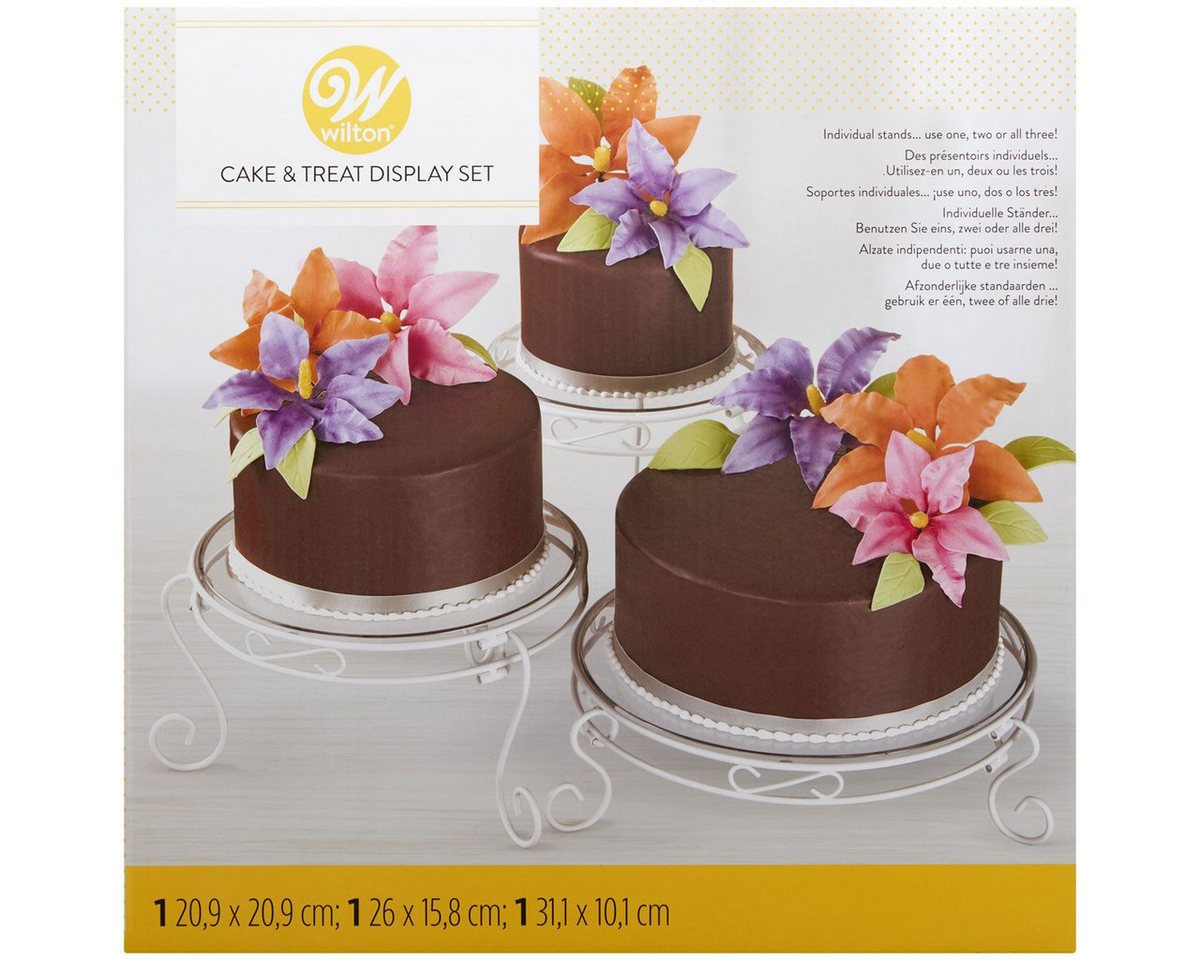 Wilton Tortenständer Wilton Tortenständer Cakes and Treats 3-teilig, Metall/Kunsstoff, (3-tlg)