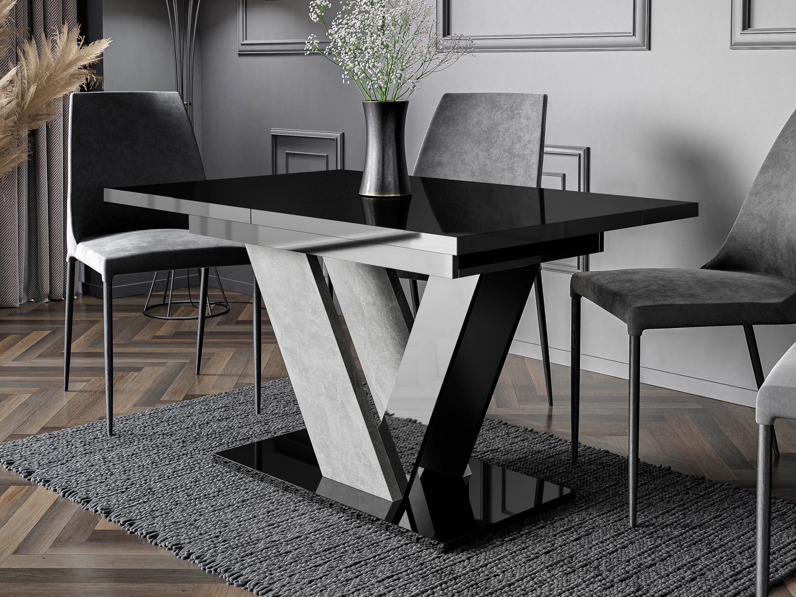 MIRJAN24 Esstisch Dubai (Ausziehbar - 1x Einlegeplatte), 120-160x80x76 cm, günstig online kaufen