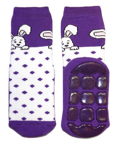 WERI SPEZIALS Strumpfhersteller GmbH ABS-Socken Kinder ABS-Socken >>Neugieriger Hase<< aus Baumwolle mit Frottee