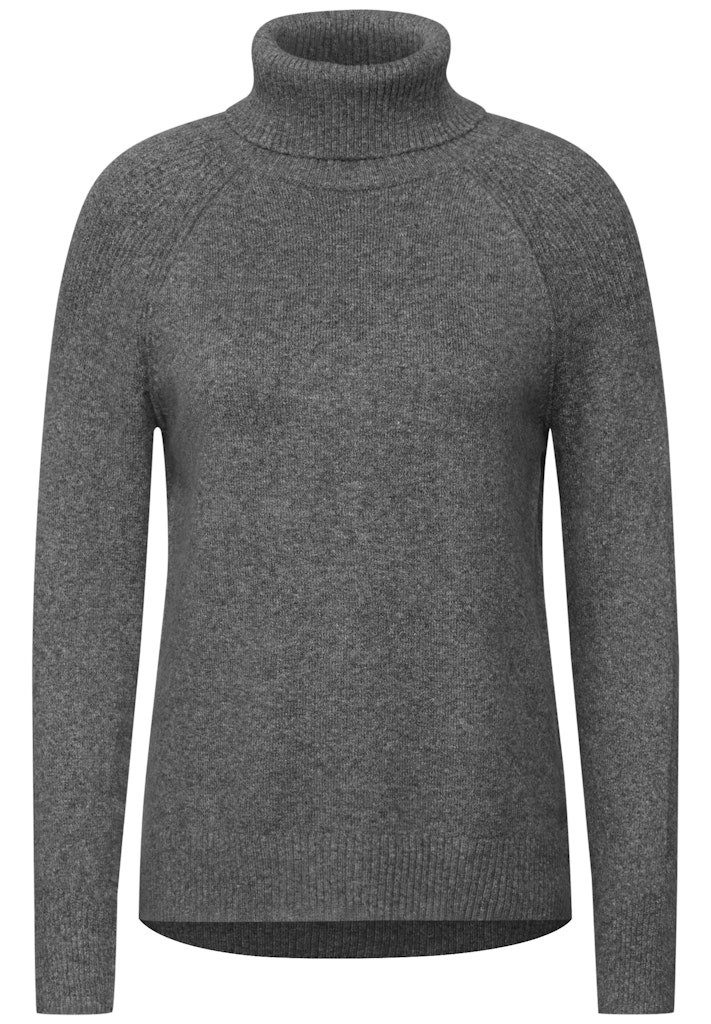 CECIL Strickpullover NOS_Cosy Structure Mix Rollnec günstig online kaufen