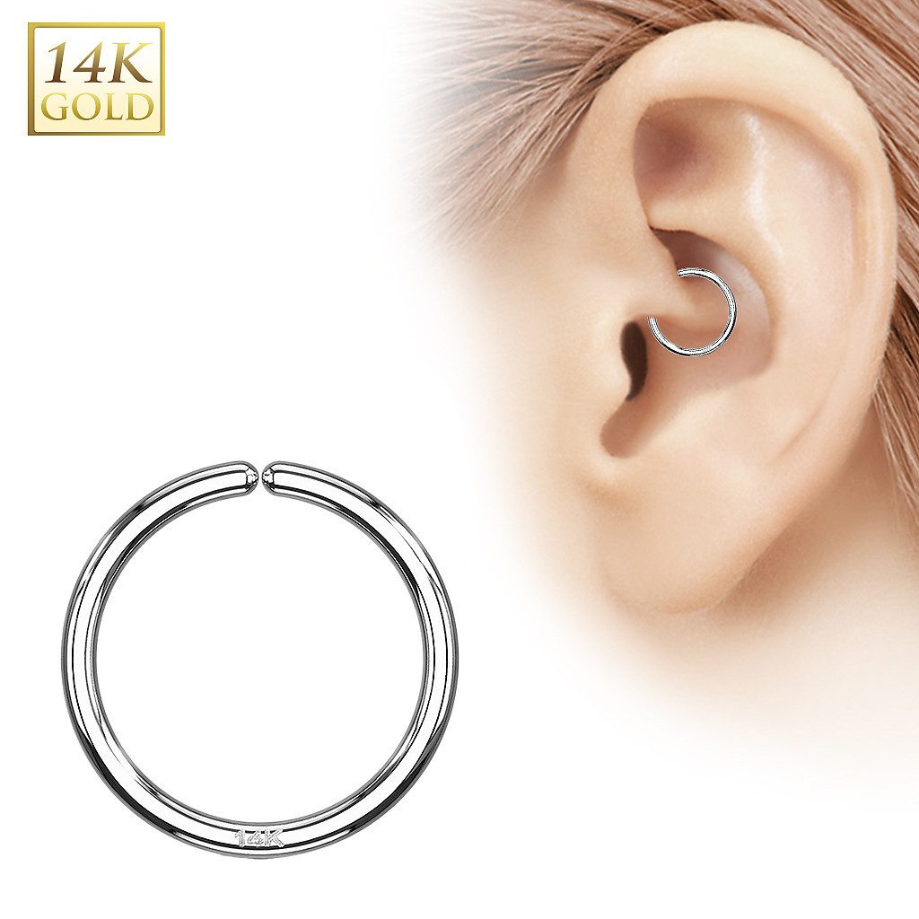 Taffstyle Nasenpiercing 14K Echt Gold Tragus Septum Ohr Piercing Ring Weißg günstig online kaufen