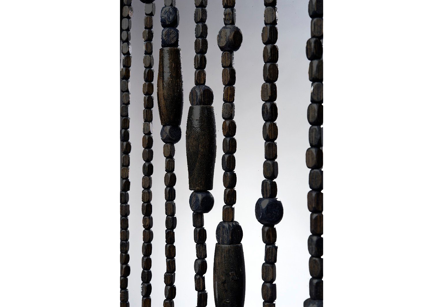 Kobolo Türvorhang Holzperlenvorhang WOOD 200 cm (1 St), Ösen, transparent – Bild 5 von 5