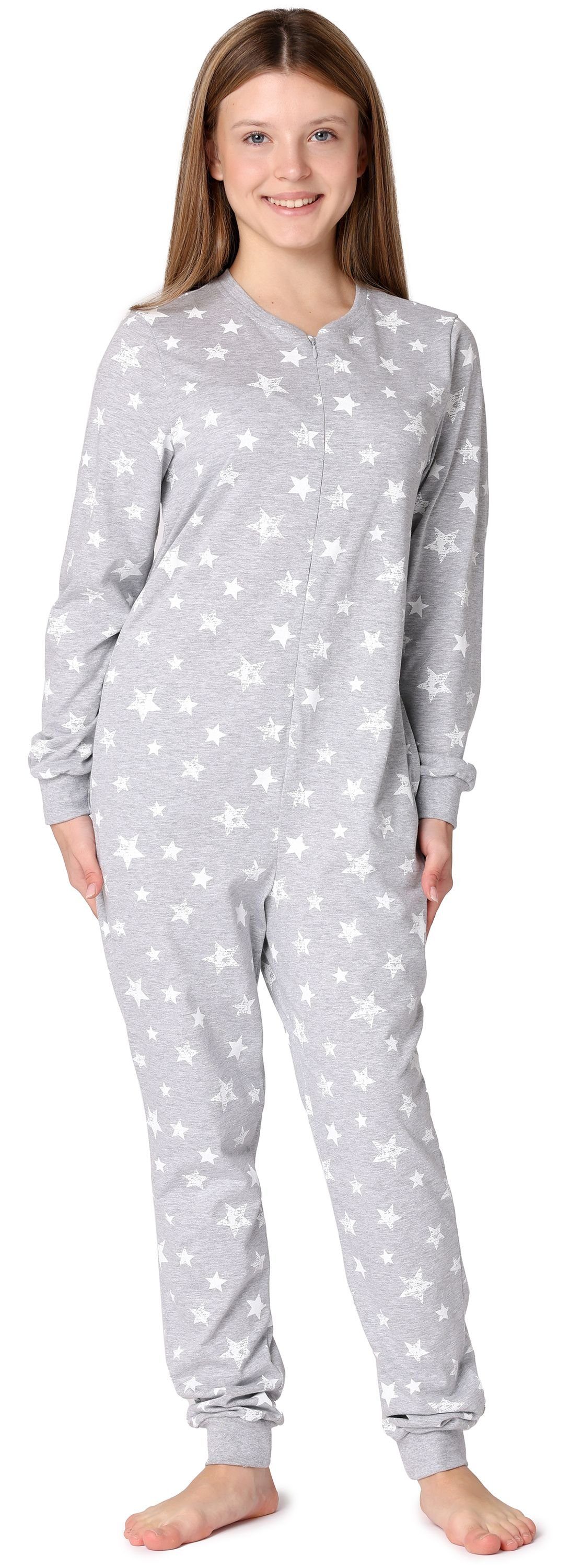 Merry Style Schlafanzug Mädchen Jugend Schlafanzug Schlafoverall MS10-235 Melange/Ecru Sterne