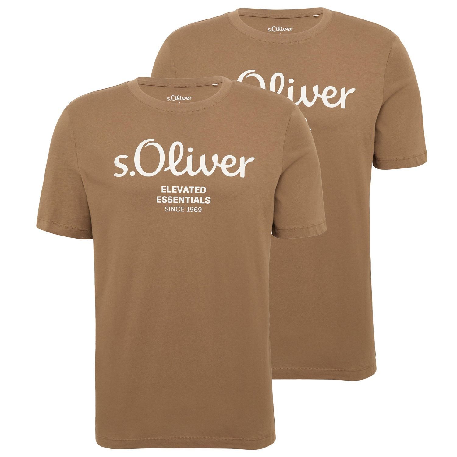 s.Oliver T-Shirt Casual (2-tlg) mit Rundhals-Ausschnitt, günstig online kaufen