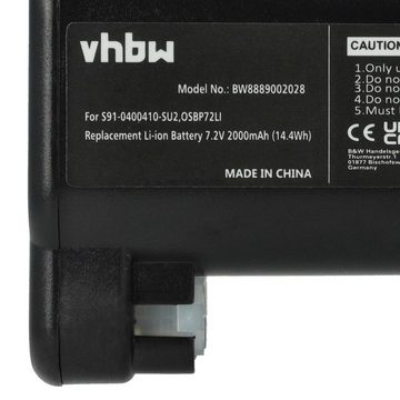 vhbw Ersatz für Electrolux OSBP72LI25, 405537959/0, 4060001007 für Staubsauger-Akku Li-Ion 2000 mAh (7,2 V)