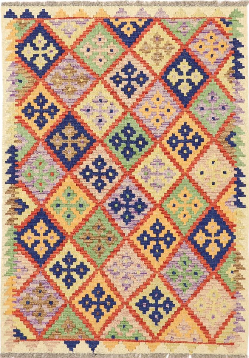Orientteppich Kelim Afghan 103x148 Handgewebter Orientteppich, Nain Trading, rechteckig, Höhe: 3 mm