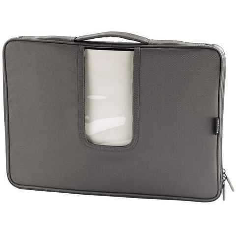 Hama Laptoptasche Notebook-Sleeve Vision Laptop-Tasche Case Grau, Business Hülle Tragegriff Notebook-Fach für 17" 17,1" 17,3 Zoll Laptop
