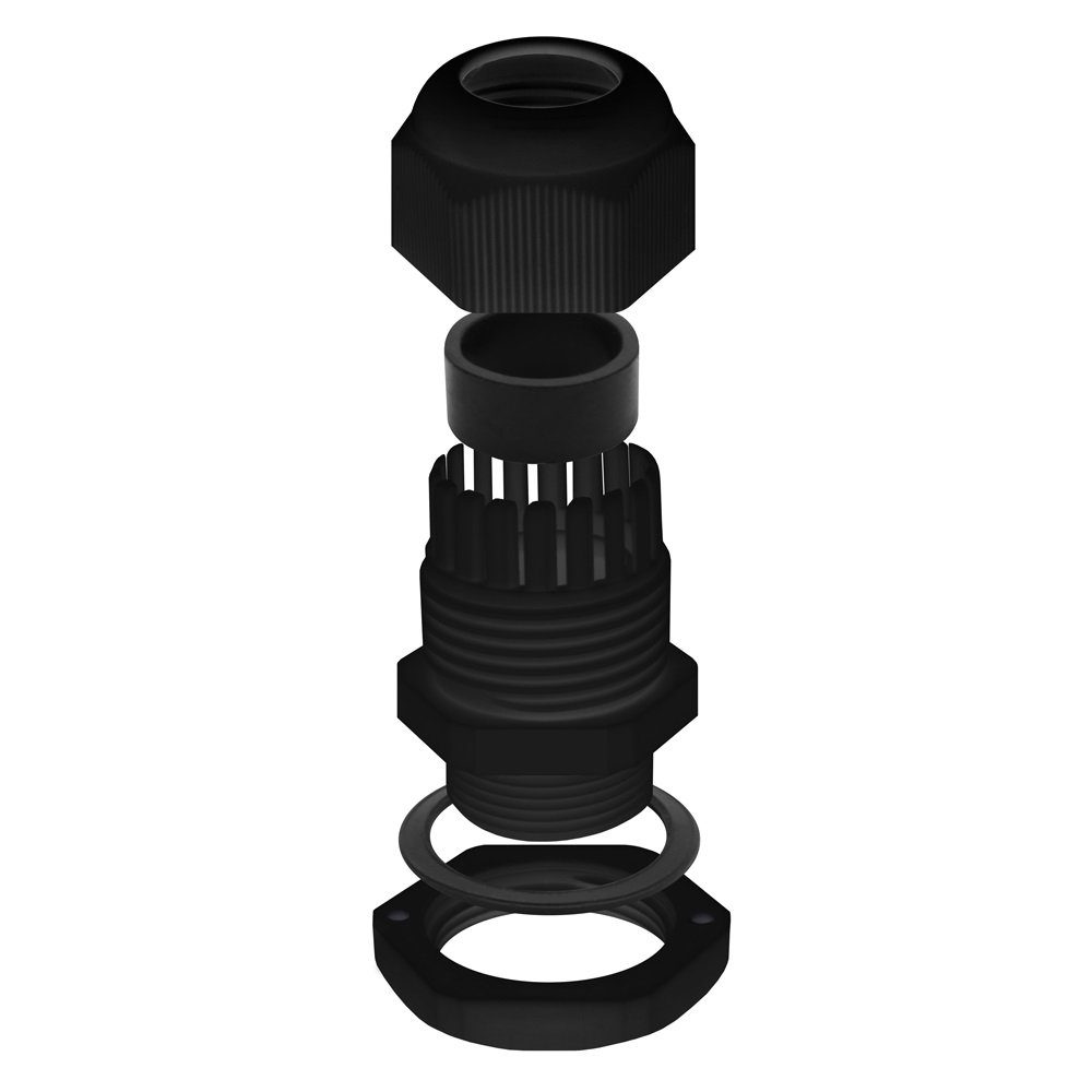 ARLI Kabeldurchfuhr Kabelverschraubung IP68 grau M12 M16 M20 M25 -, 40-tlg., 40er Set