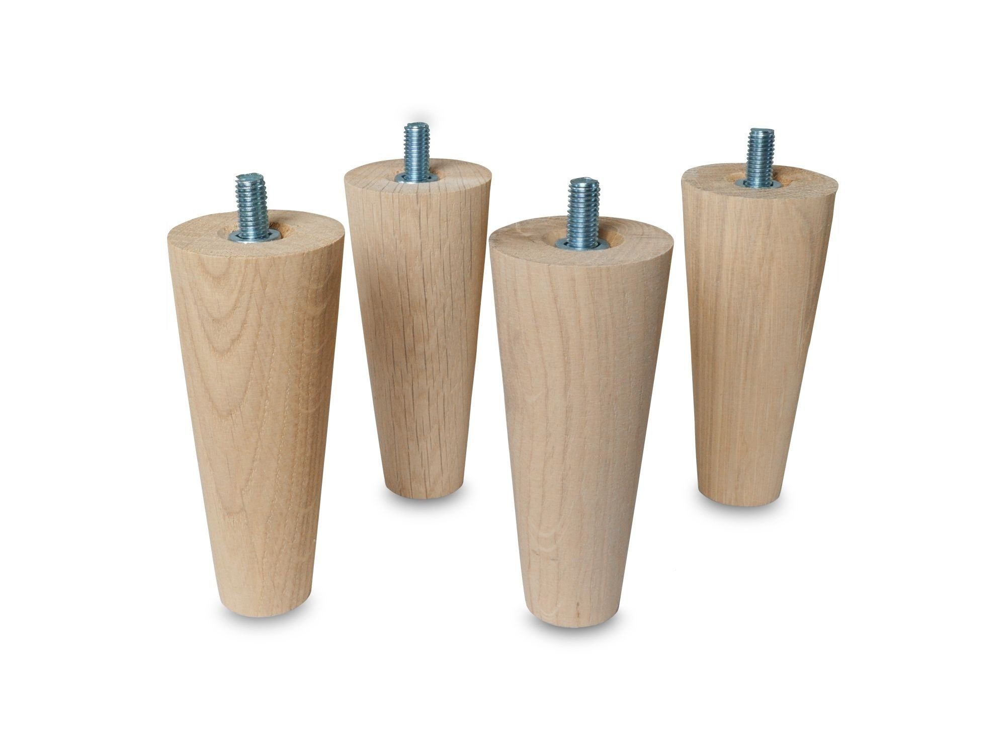 Omformo Мебельfuß Мебельfüße Upp in Eiche Massivholz, (Set, 4-St., 4), für alle gängigen Мебельstücke und Sofas mit M8 Gewinde