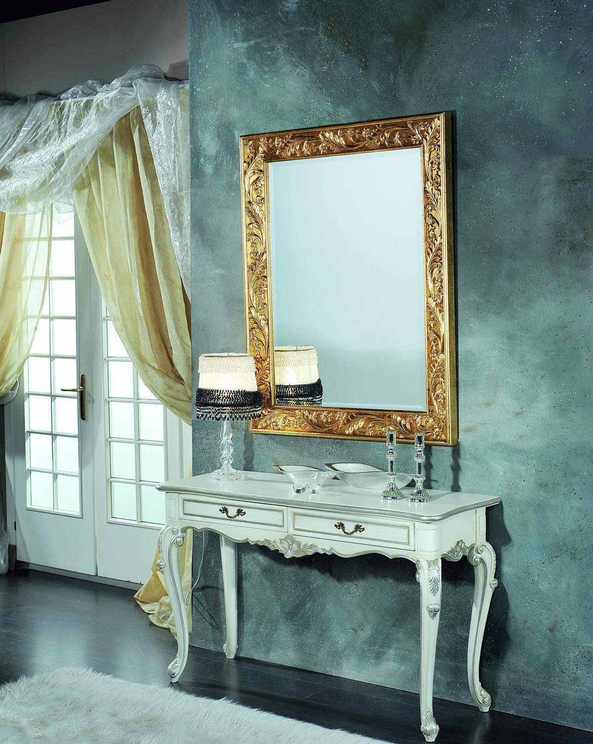 JVmoebel Standspiegel Barocker Standspiegel in Gold aus italienischer Manufaktur (1-St), Made in Europa