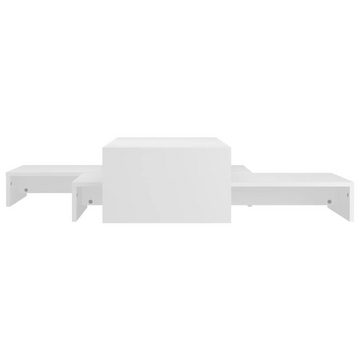vidaXL Couchtisch Satztisch-Set Weiß 100x100x26,5 cm Holzwerkstoff (1-St)