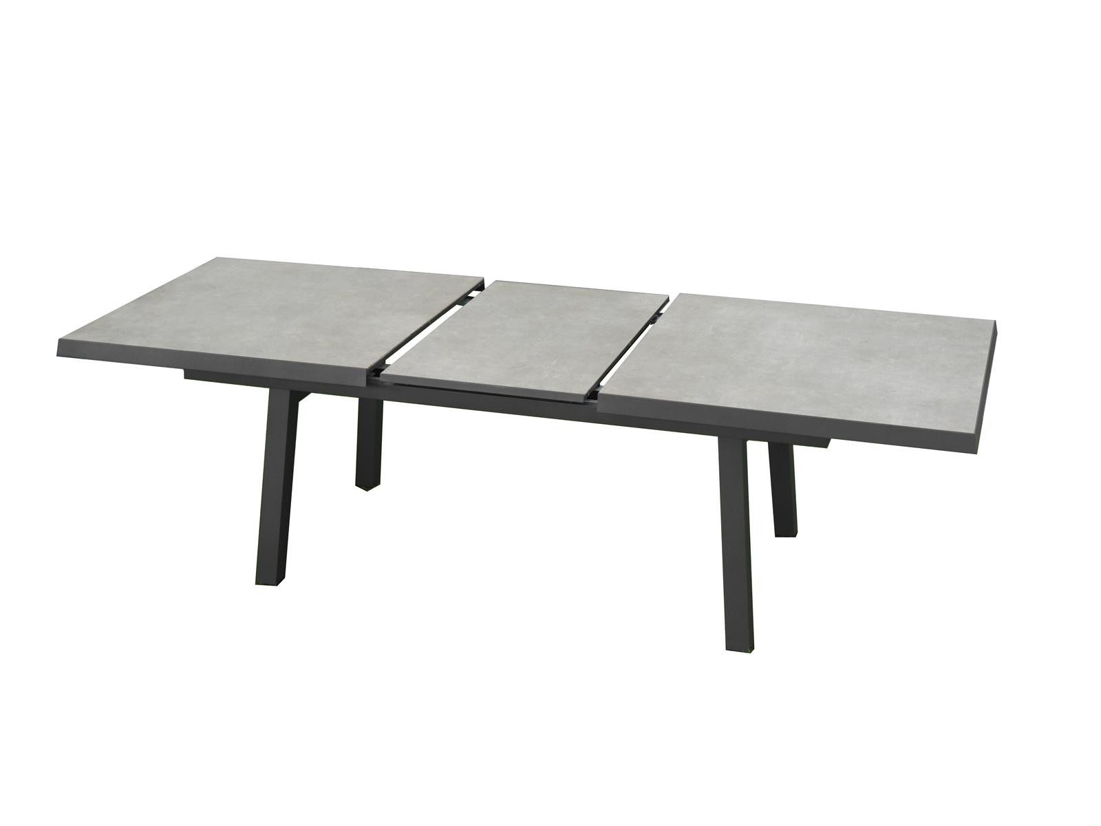 Green Spirit Gartentisch Georgia Dining-Tisch ausziehbar Keramik Betonoptik Aluminium 200–260 (Set, 1-St., 1), Aluminium, ausziehbar, wetterfest - Garten, Terrasse, Balkon & Outdoor