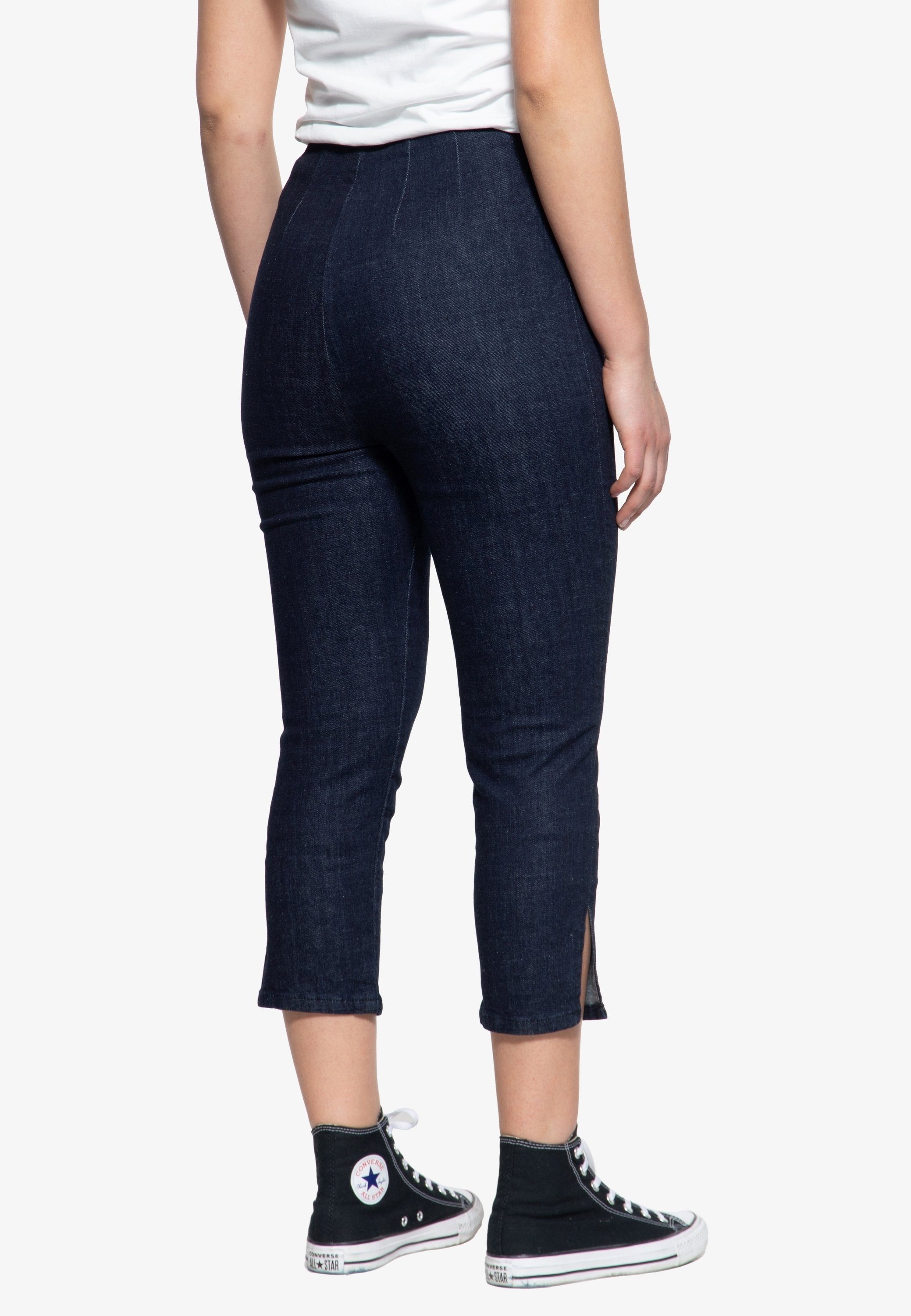 QueenKerosin 7/8-Jeans Beinabschlüsse mit Schlitz günstig online kaufen
