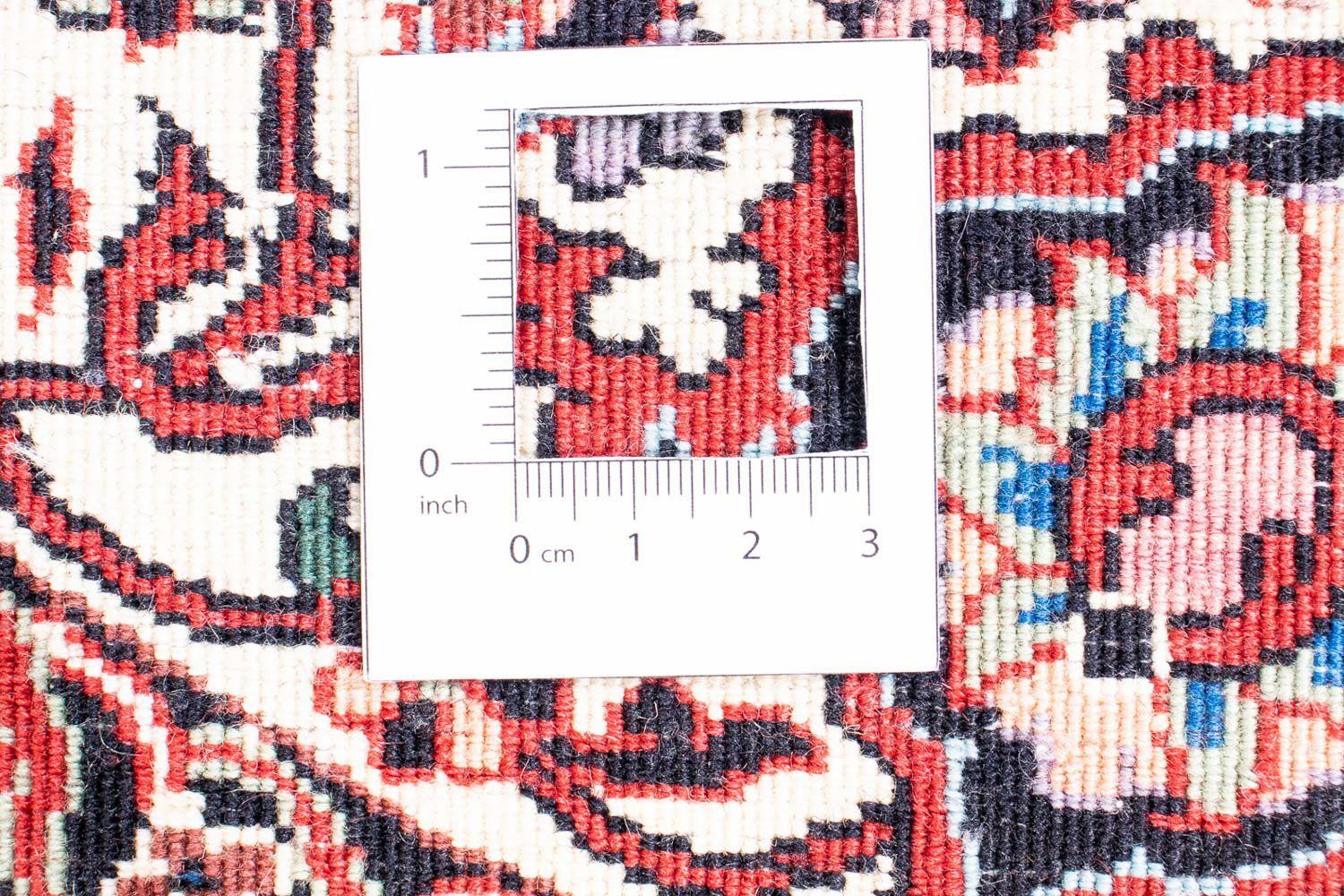mm, Orientteppich rund Perser mit cm Zertifikat dunkelrot, - Höhe: - 15 rund, Wohnzimmer, 205 Handgeknüpft, 205 - x morgenland, Einzelstück Bidjar
