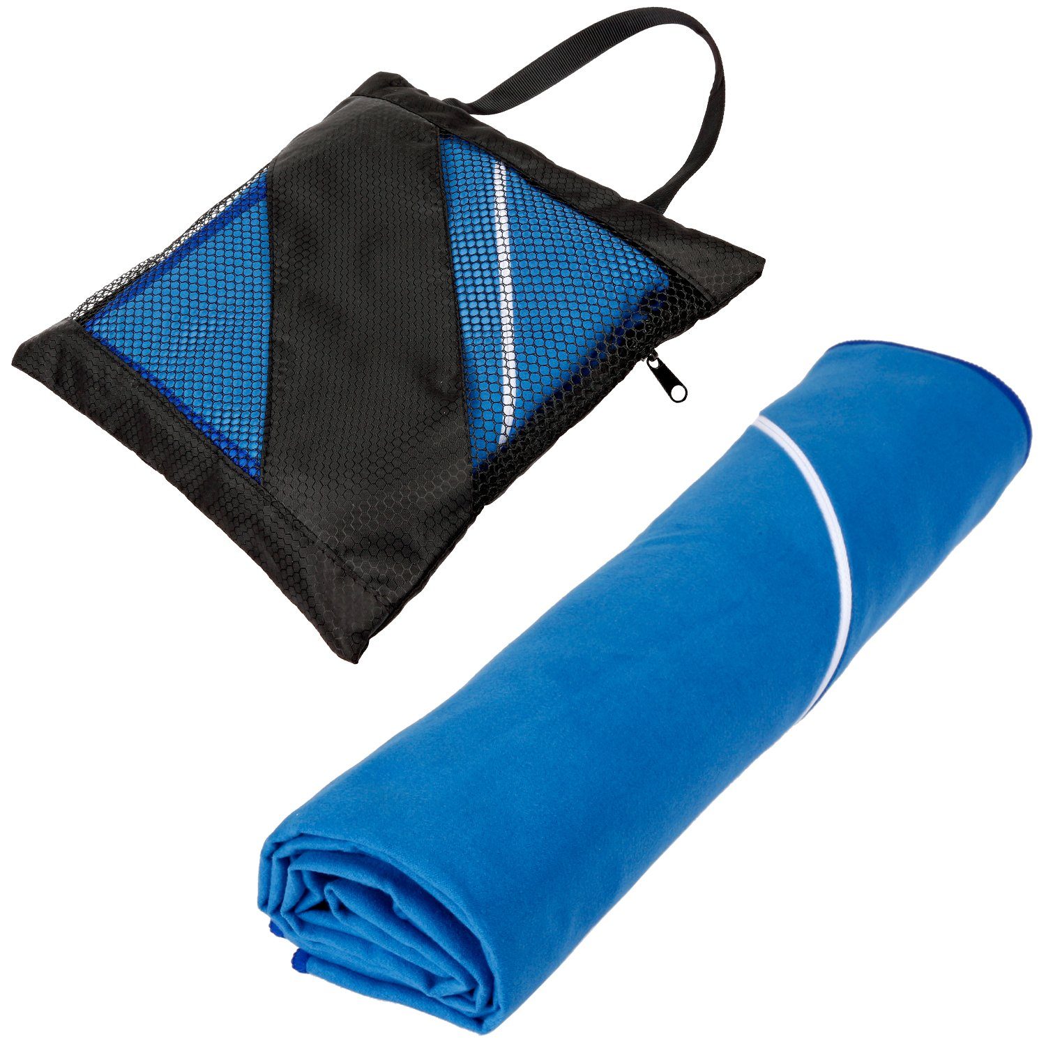 Mach1 Sporthandtuch Mikrofaser Sport Handtuch – kompakt & schnell trocknend, (1-St), Mit Reißverschlussfach