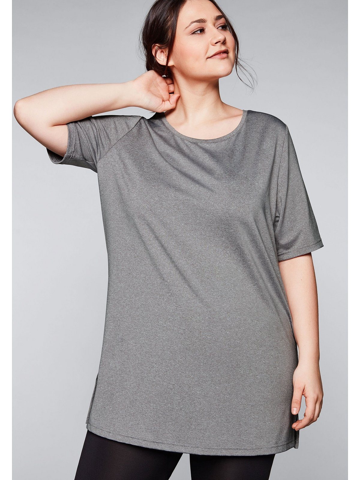 Sheego Longshirt Große Größen mit atmungsaktiver, schnelltrocknender Funktion
