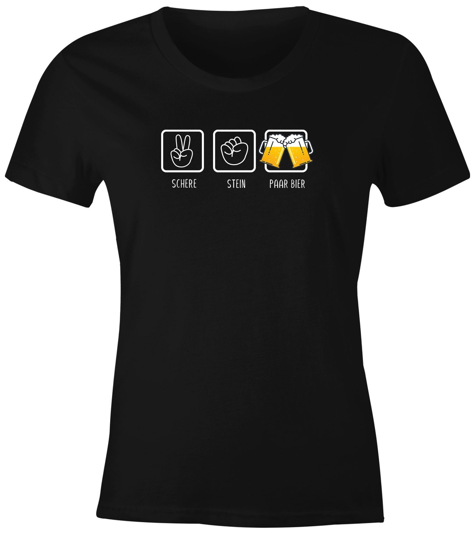 MoonWorks Print-Shirt Damen T-Shirt Schere, Stein, günstig online kaufen