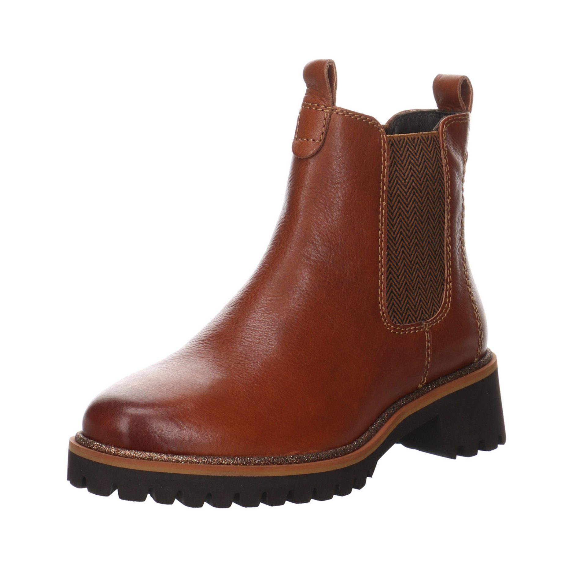 Ara Kent Chelsea Boots Elegant Freizeit Stiefelette Leder-/Textilkombination