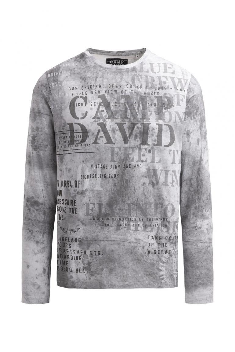 CAMP DAVID Longsleeve mit All Over günstig online kaufen