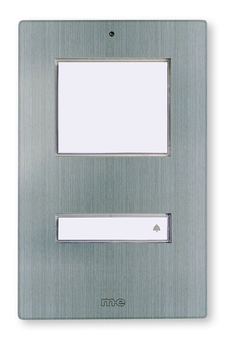 m-e Türklingel Klingeltaster mit LED 1 Familienhaus Edelstahl Aufputz