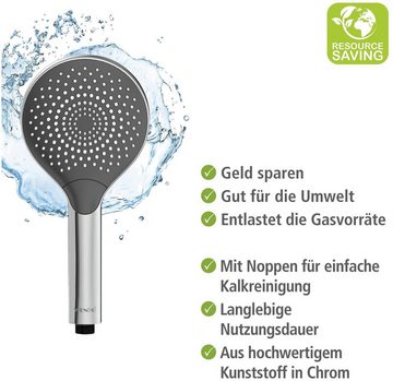 WENKO Handbrause Watersaving, (1-tlg), Chrom, Ø 12 cm