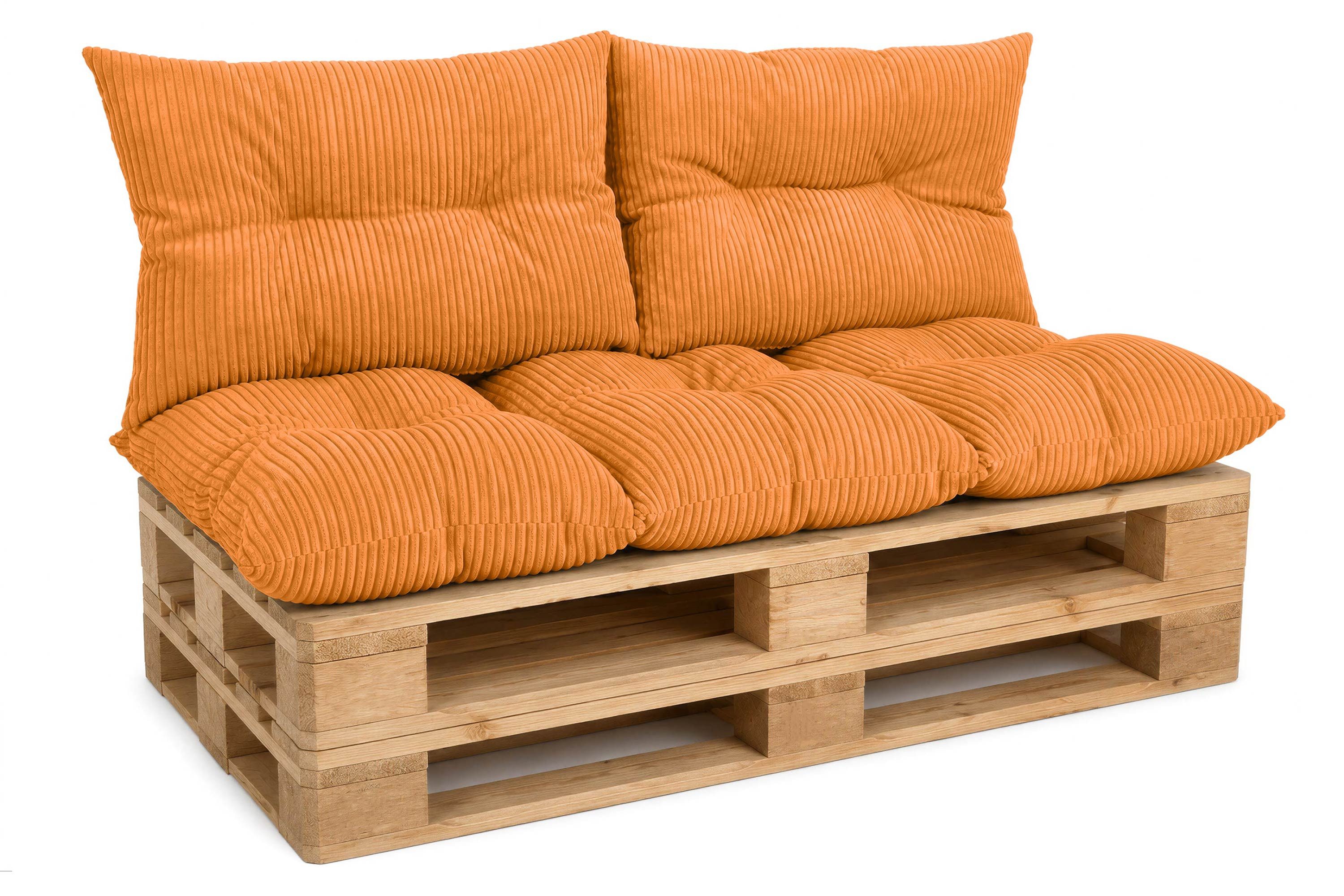 Amilian Palettenkissen Palettenauflagen Set 3-tlg., 120x80 cm + 2x 40x60 cm, für Palettenmöbel, Balkon, Terrasse und Wohnbereich