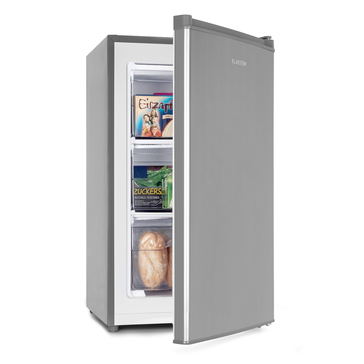 Klarstein Gefrierschrank 10034550, 83 cm hoch, 47 cm breit, Tiefkühlschrank freistehend Gefriertruhe Gefrierschrank groß Kühltruhe