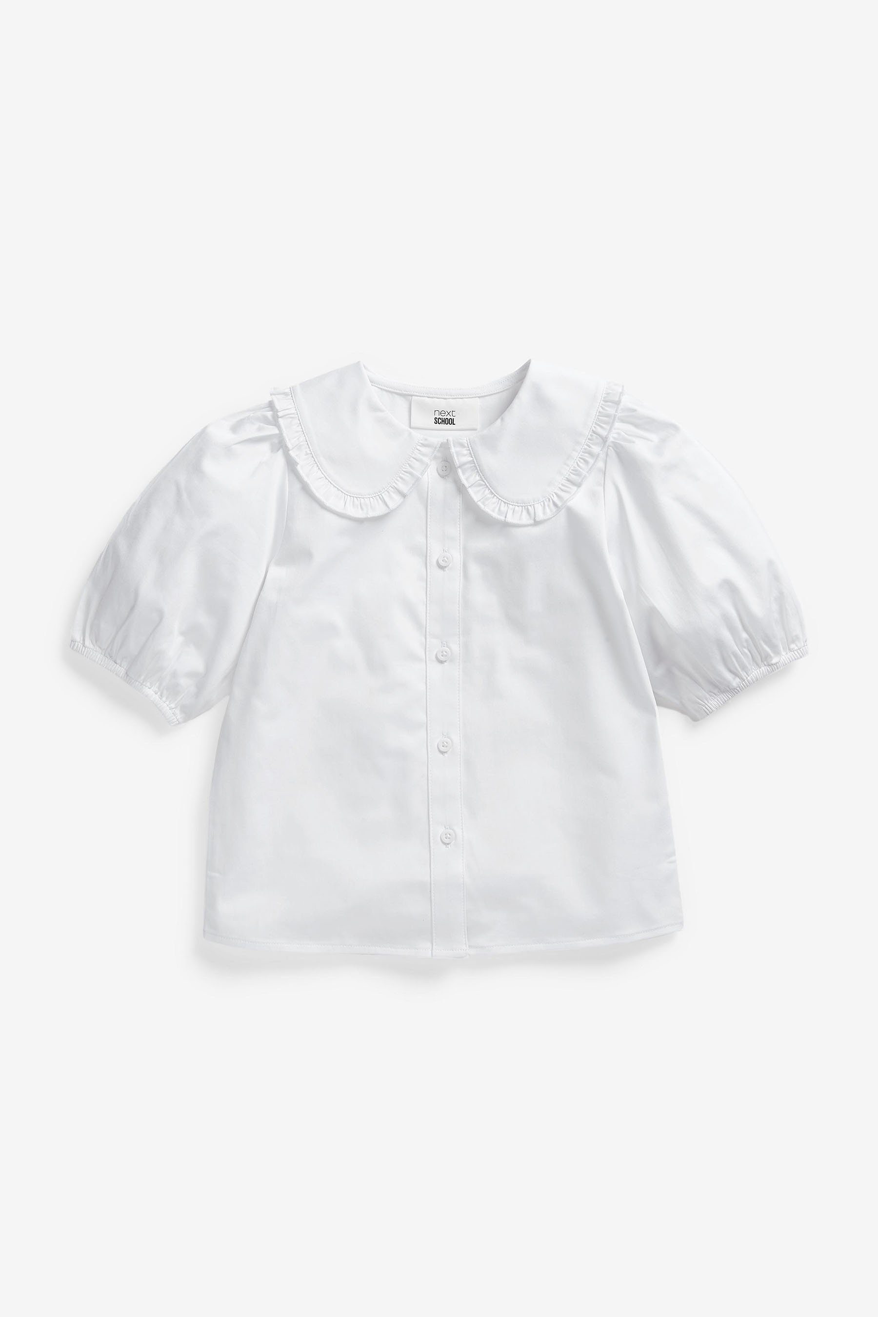 Langarmbluse Premium-Bluse mit Baumwolle, Stretch und Kragen