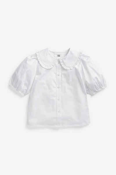 Next Langarmbluse Premium-Bluse mit Baumwolle, Stretch und Kragen (1-tlg)