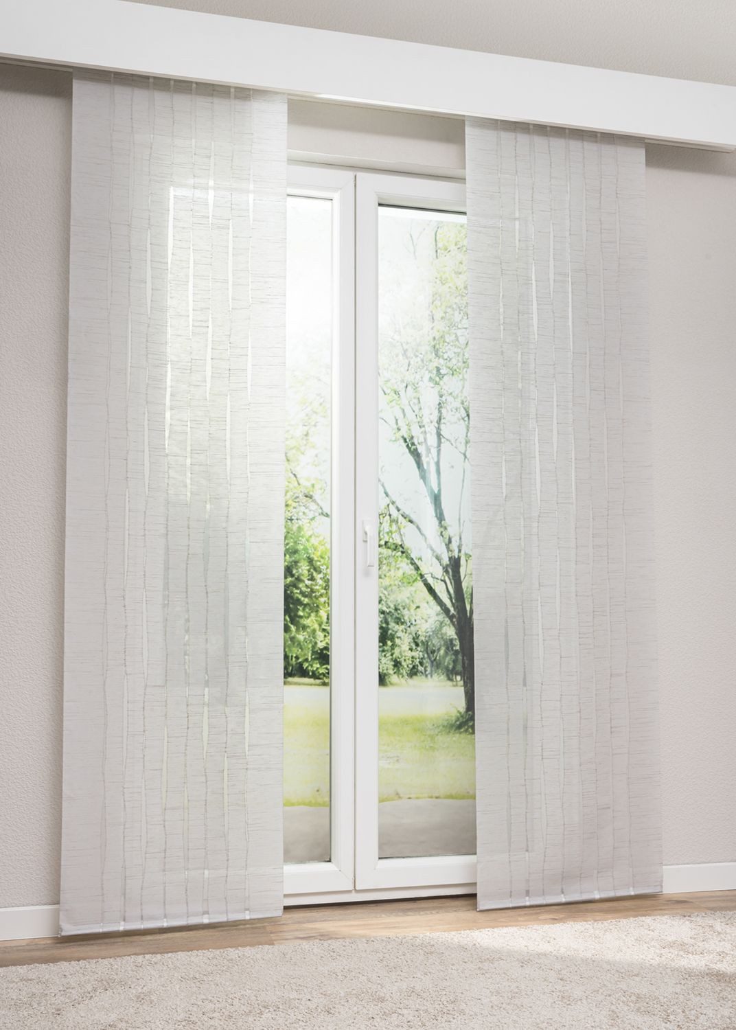 LYSEL® Schiebegardine Sambava, (1 St), halbtransparent, günstig online kaufen